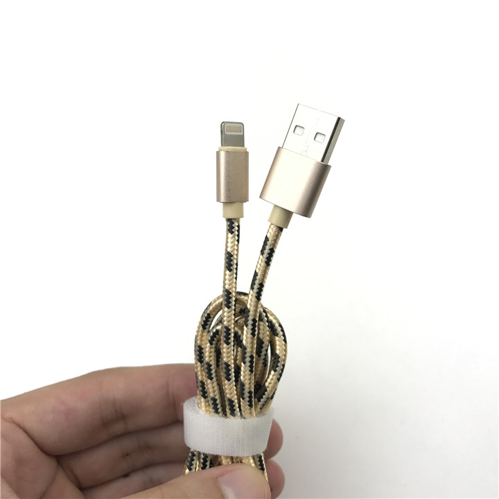 土豪金金屬編織數(shù)據(jù)線、蘋果手機(jī)數(shù)據(jù)線