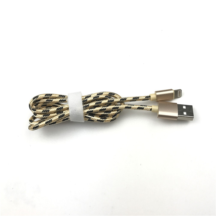 土豪金金屬編織數(shù)據(jù)線、蘋果手機(jī)數(shù)據(jù)線