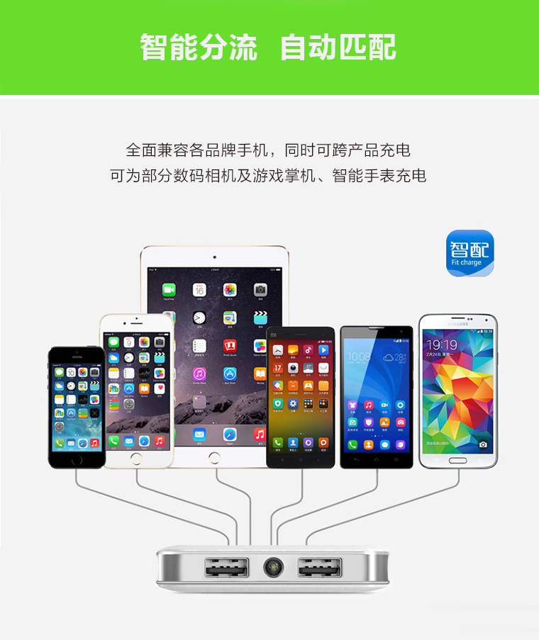 年-移動(dòng)無線充，移動(dòng)電源無線充電器適用于iPhone/三星/安卓