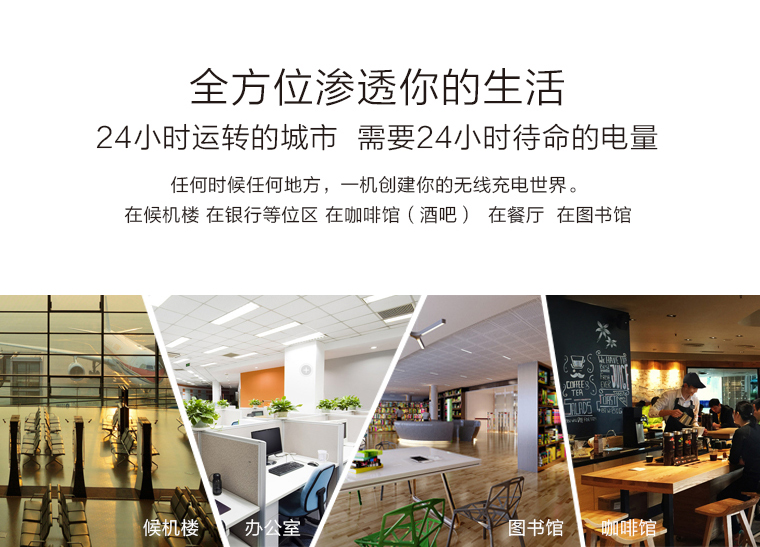 年-移動(dòng)無線充，移動(dòng)電源無線充電器適用于iPhone/三星/安卓