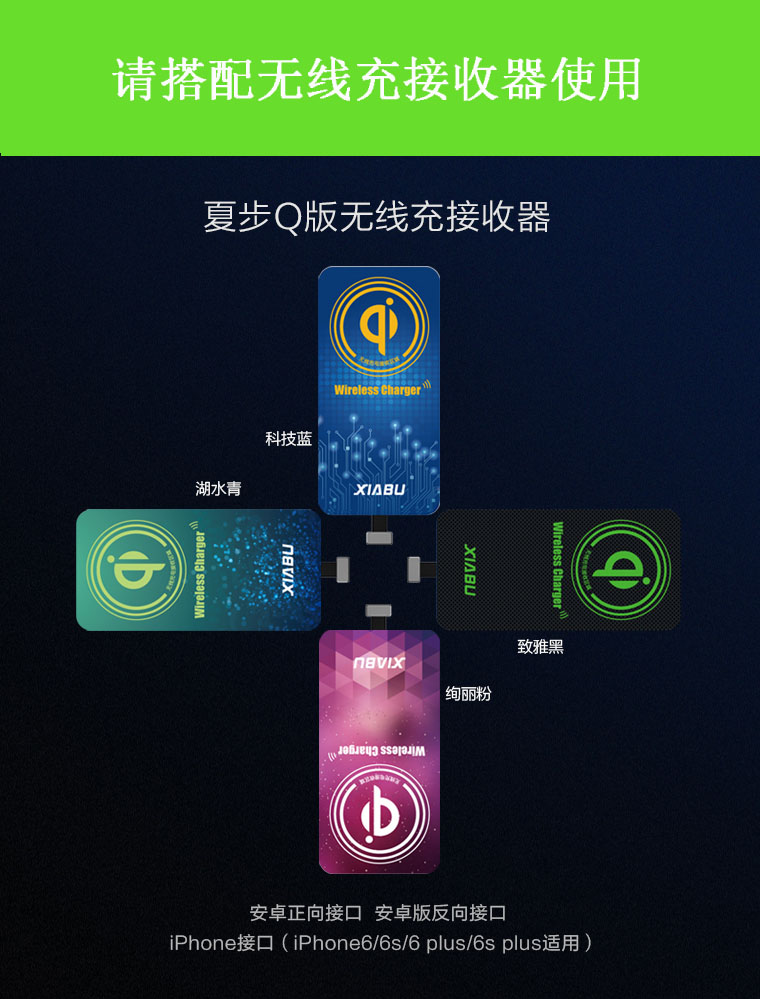 年-移動(dòng)無線充，移動(dòng)電源無線充電器適用于iPhone/三星/安卓