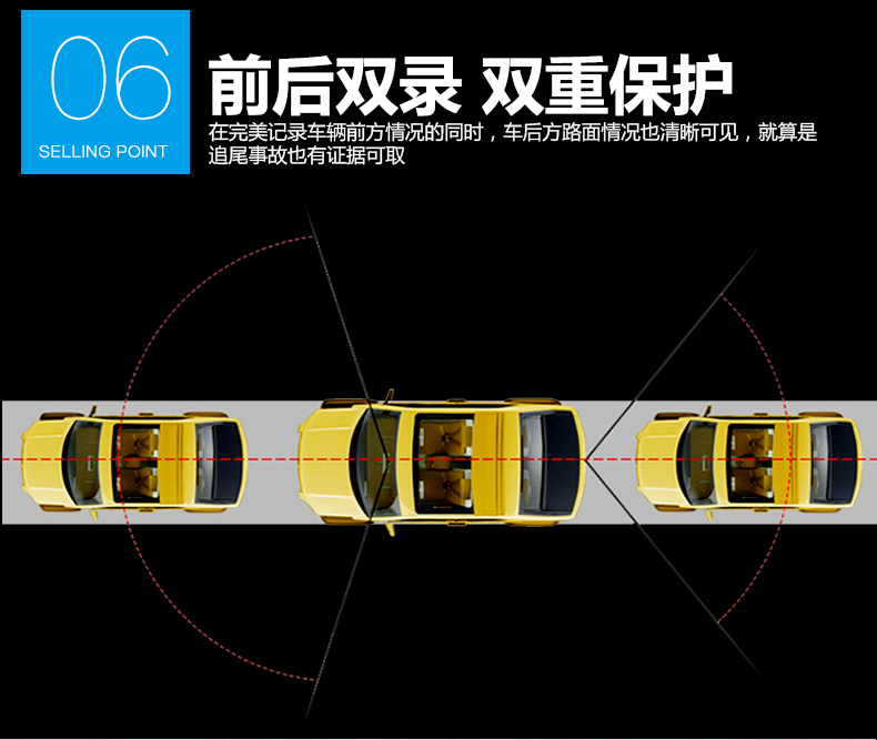 小霸王大屏人機互動行車記錄儀