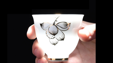 手繪白色美人杯、茶杯